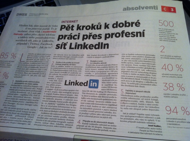 Pět kroků k dobré práci přes profesní síť LinkedIn